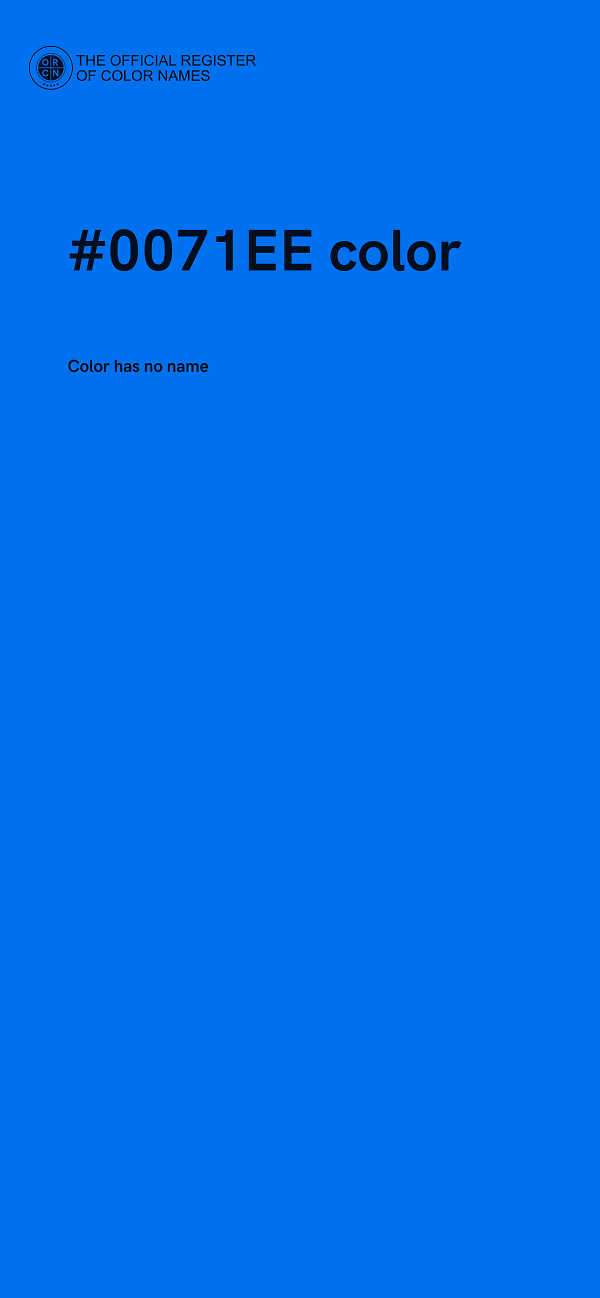 #0071EE color image