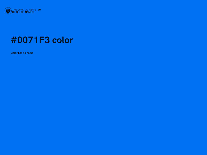 #0071F3 color image