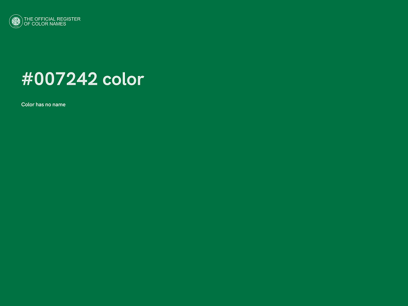 #007242 color image