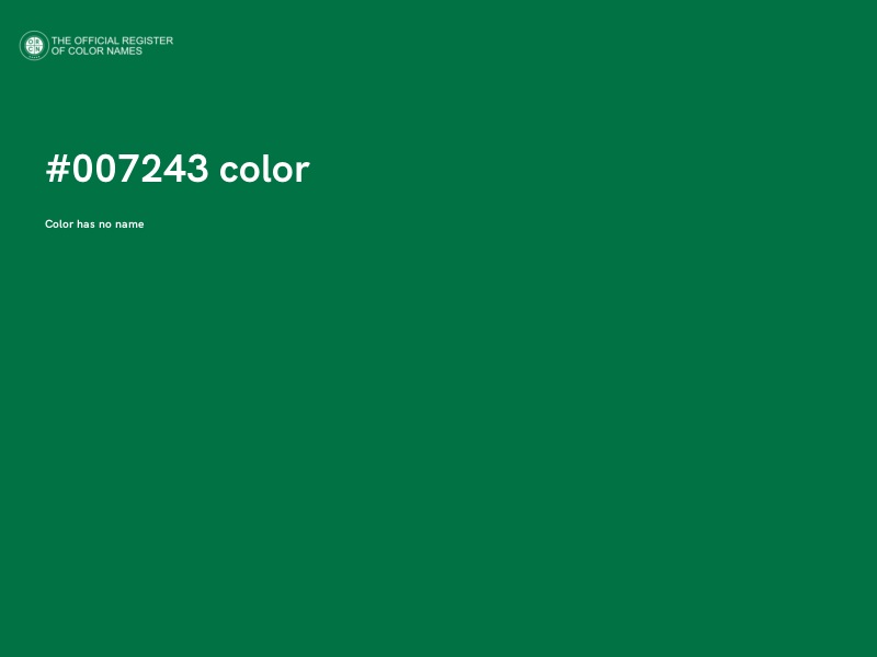 #007243 color image