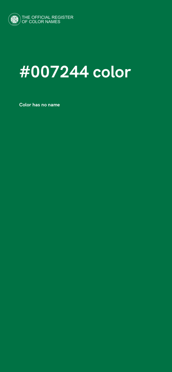 #007244 color image