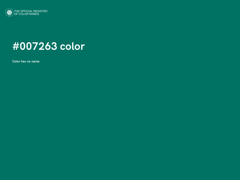 #007263 color image