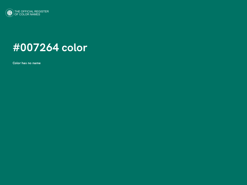 #007264 color image