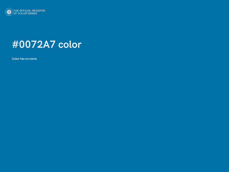 #0072A7 color image