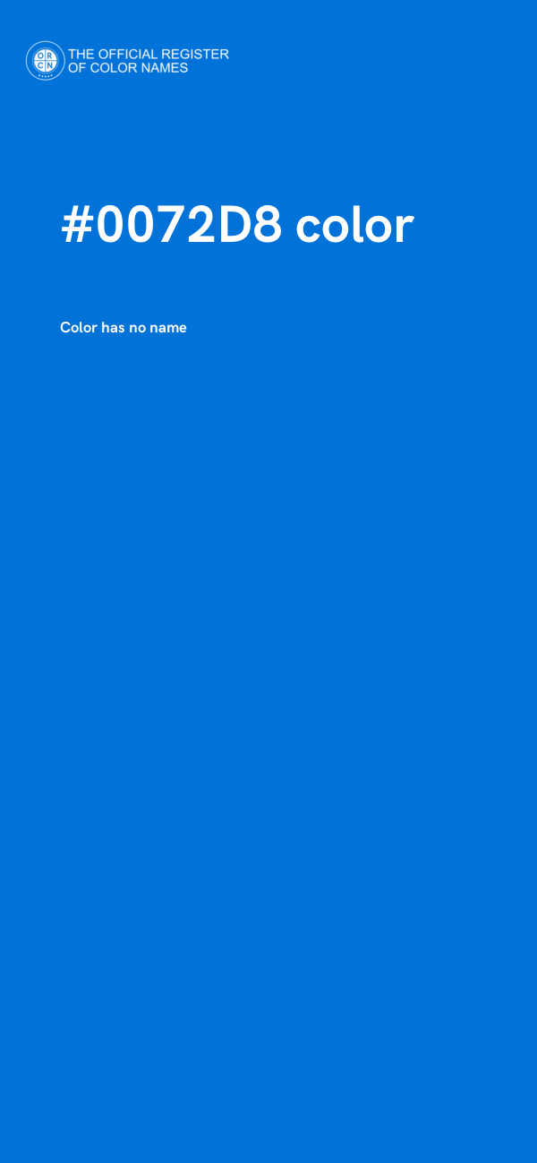 #0072D8 color image