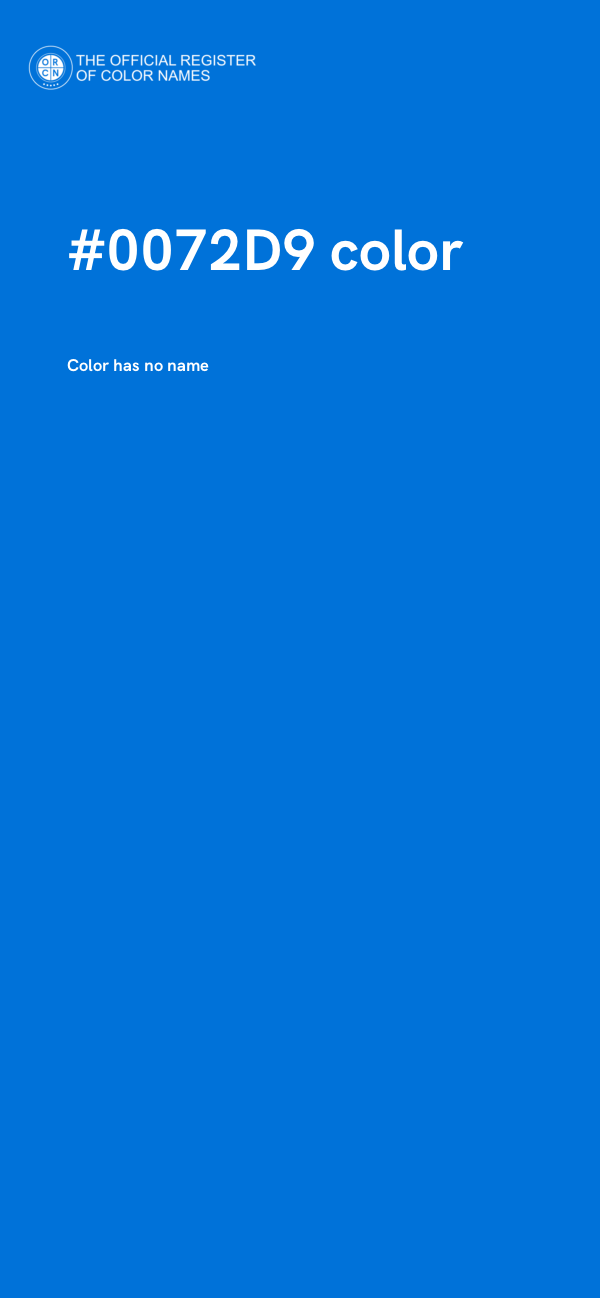 #0072D9 color image