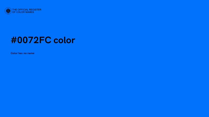 #0072FC color image