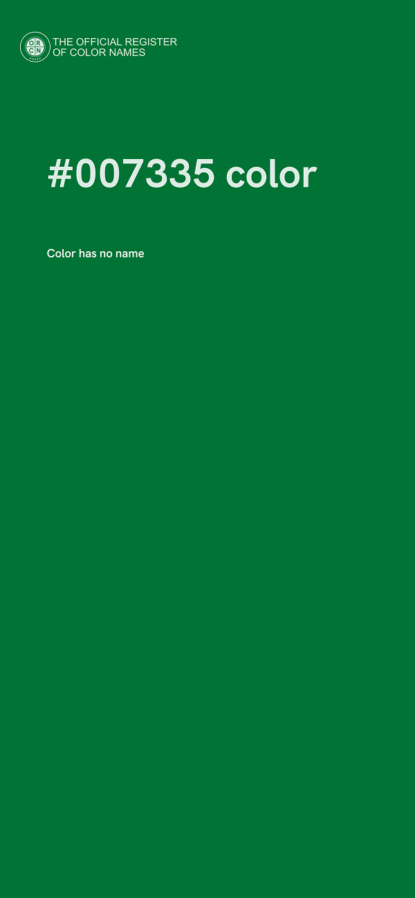 #007335 color image