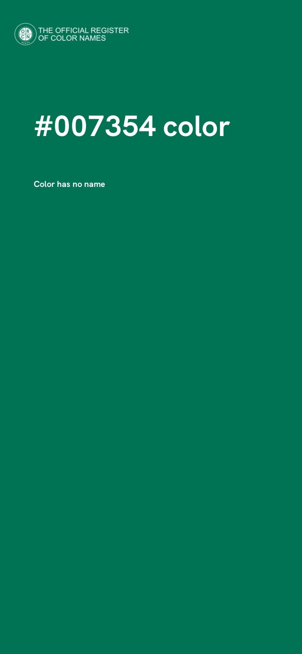 #007354 color image