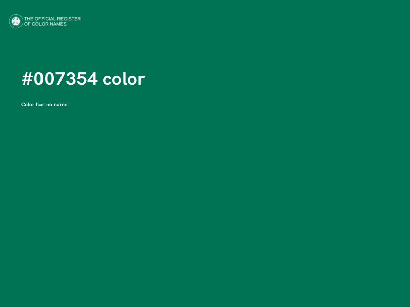 #007354 color image