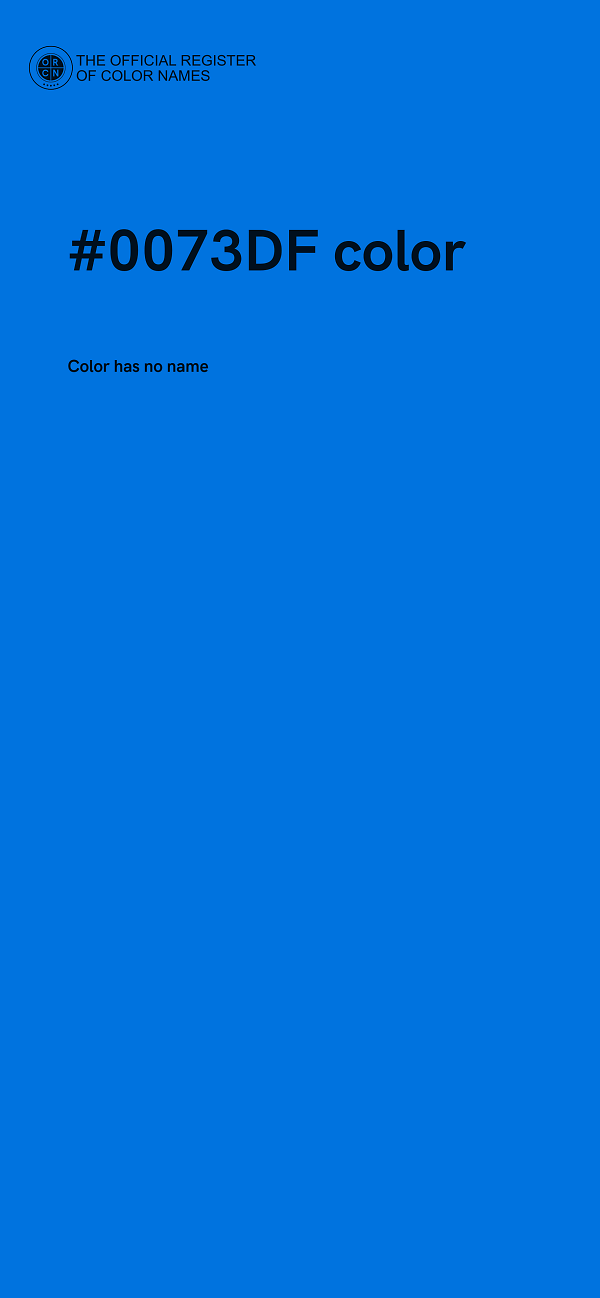 #0073DF color image