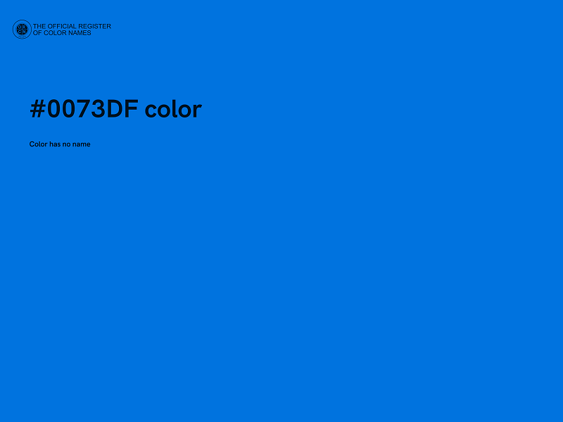 #0073DF color image
