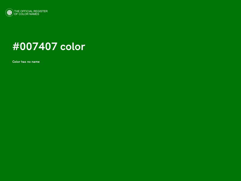 #007407 color image