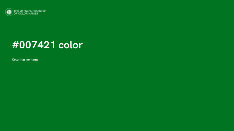 #007421 color image