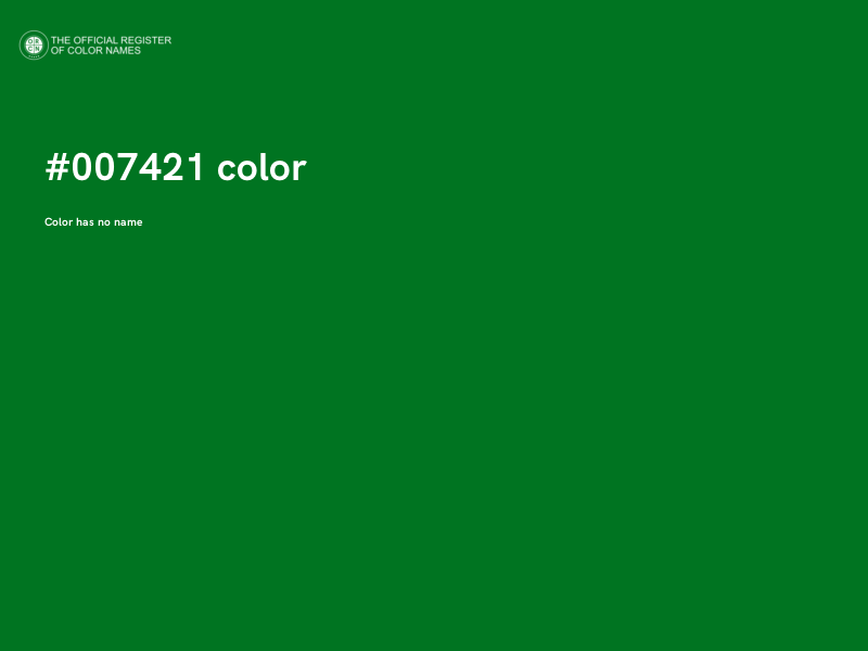 #007421 color image