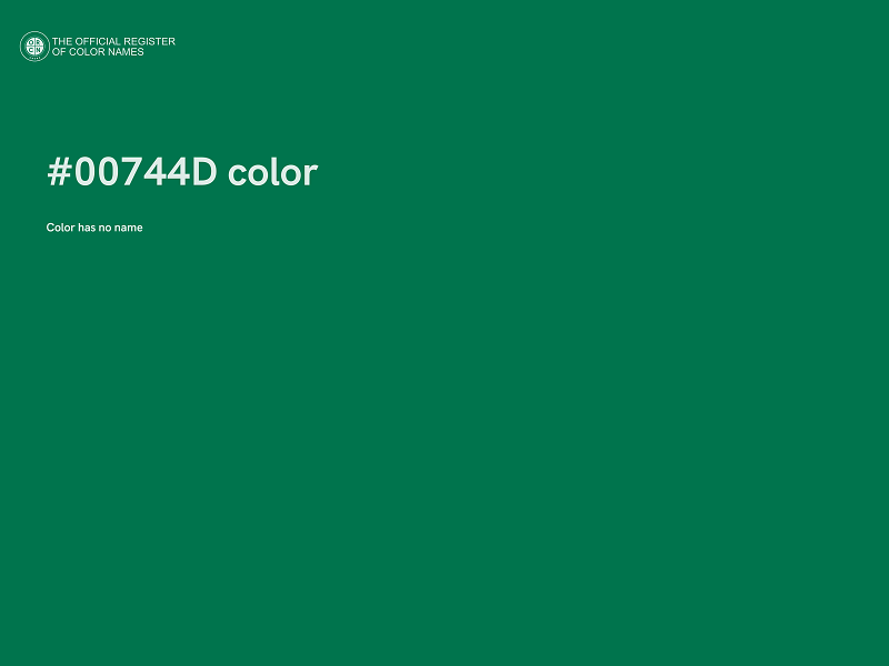 #00744D color image
