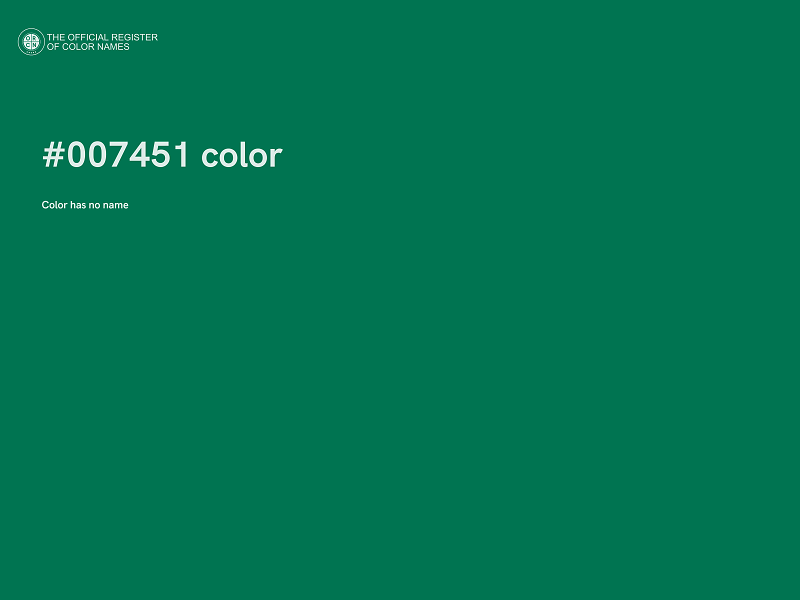 #007451 color image