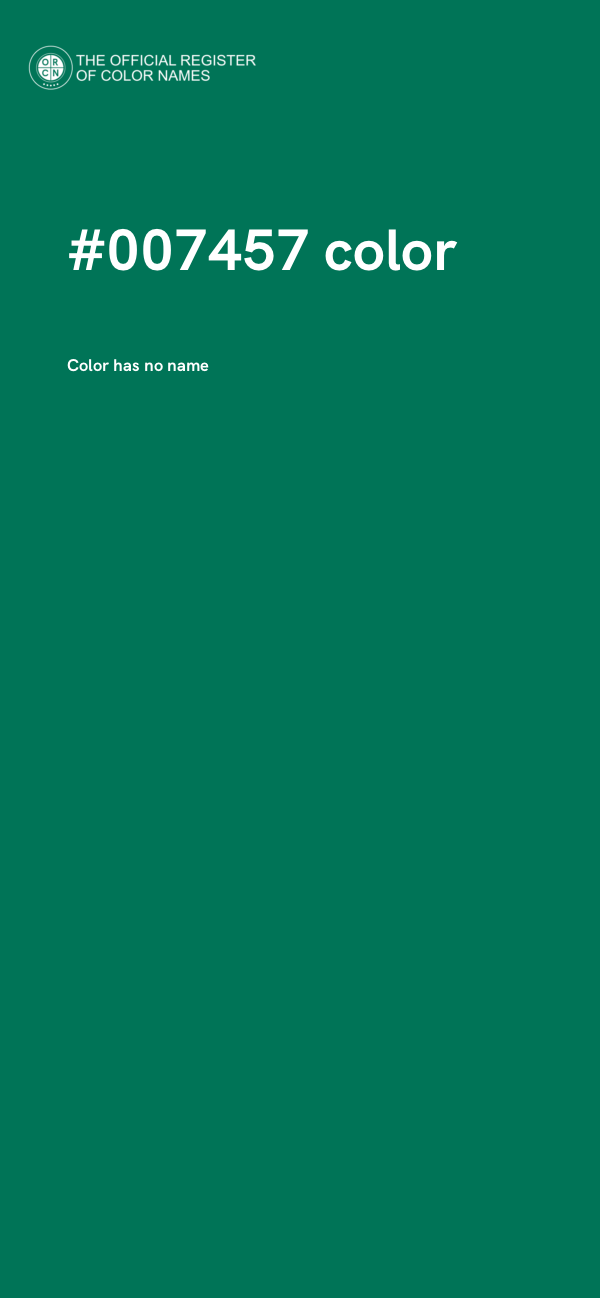 #007457 color image