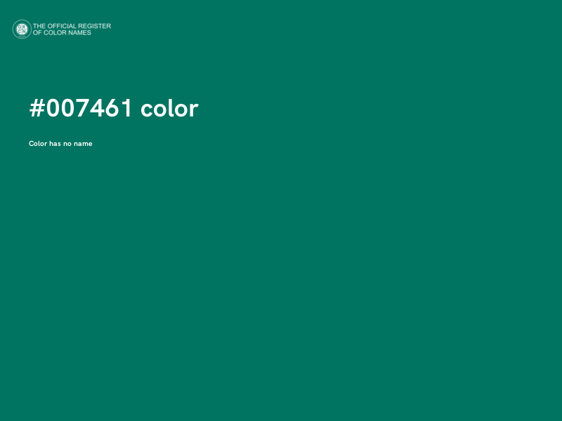 #007461 color image