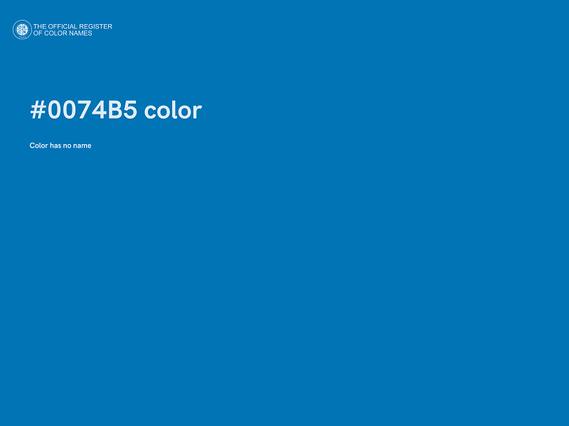#0074B5 color image