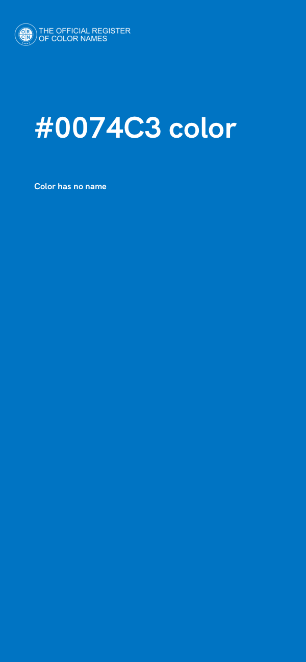 #0074C3 color image
