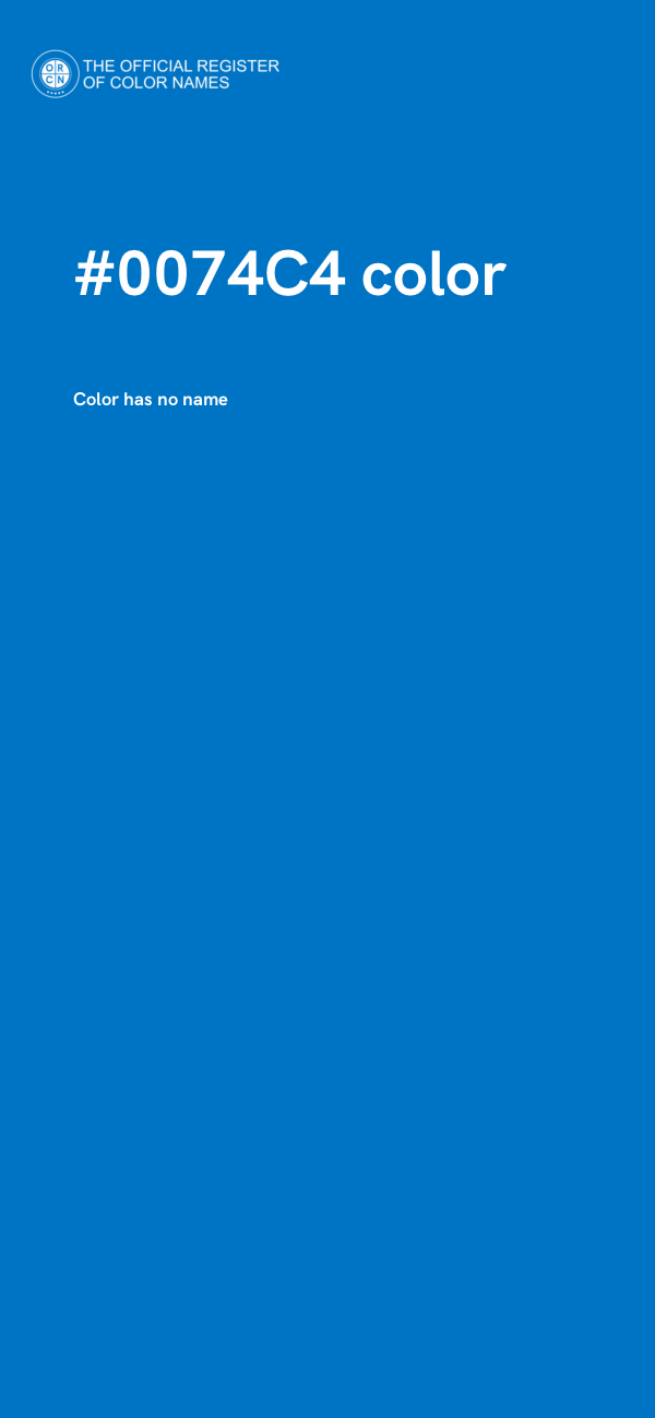 #0074C4 color image
