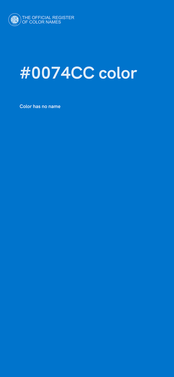 #0074CC color image