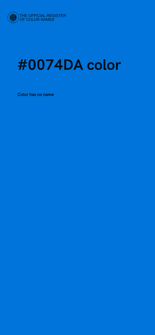 #0074DA color image
