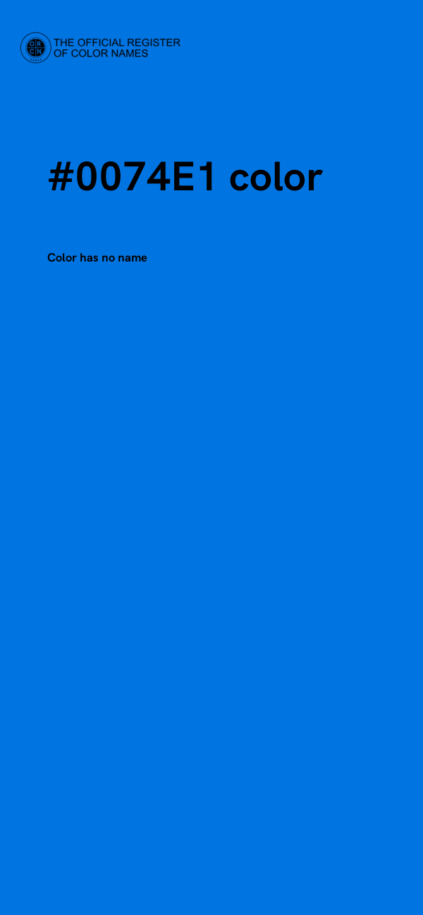 #0074E1 color image