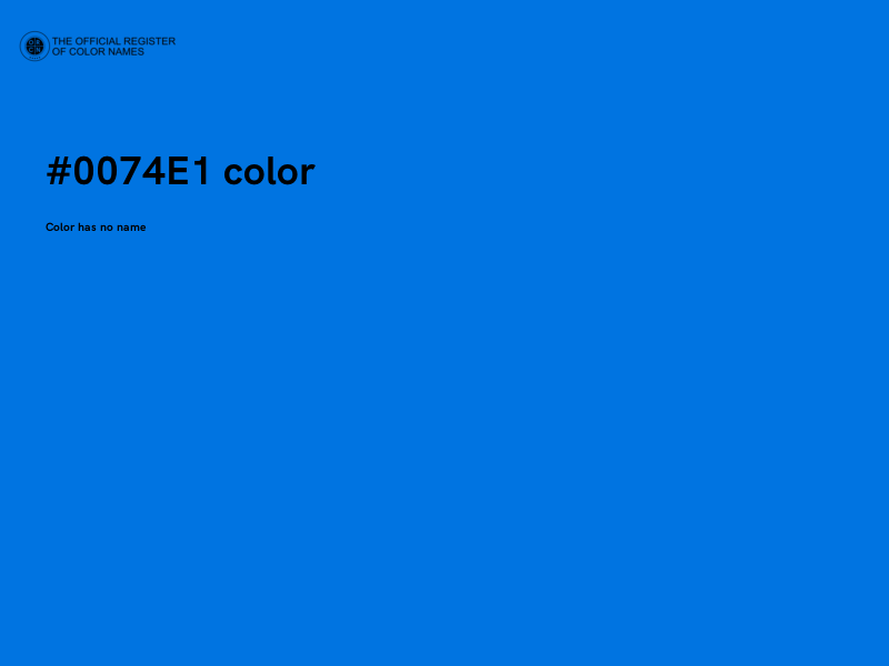 #0074E1 color image