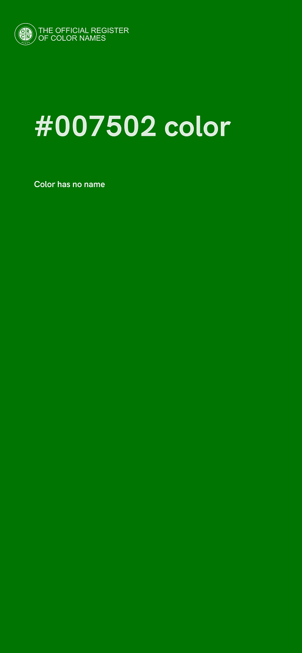 #007502 color image