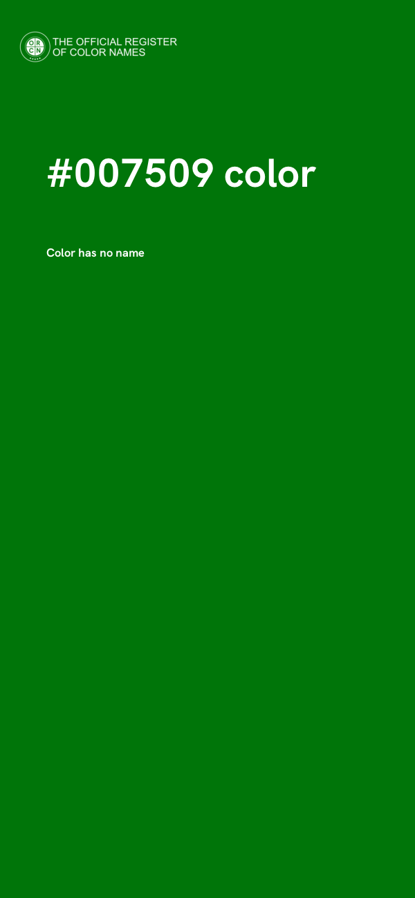 #007509 color image