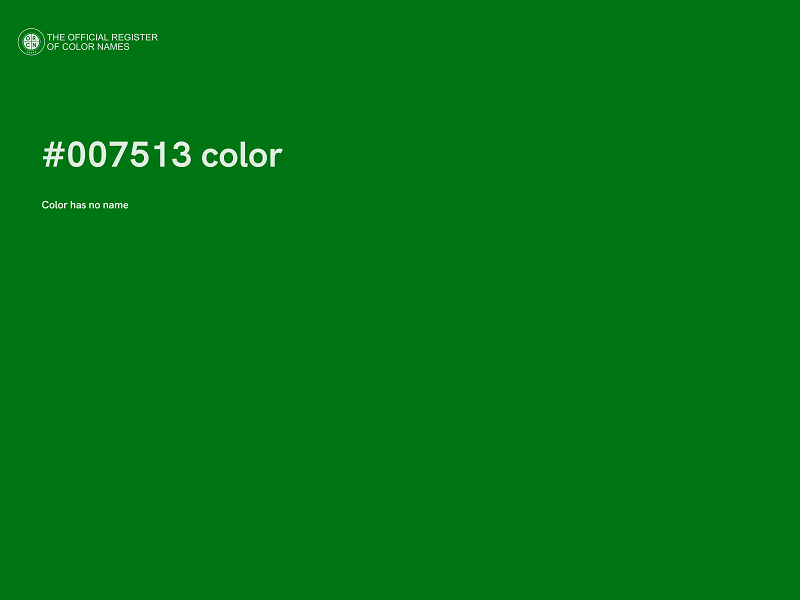 #007513 color image