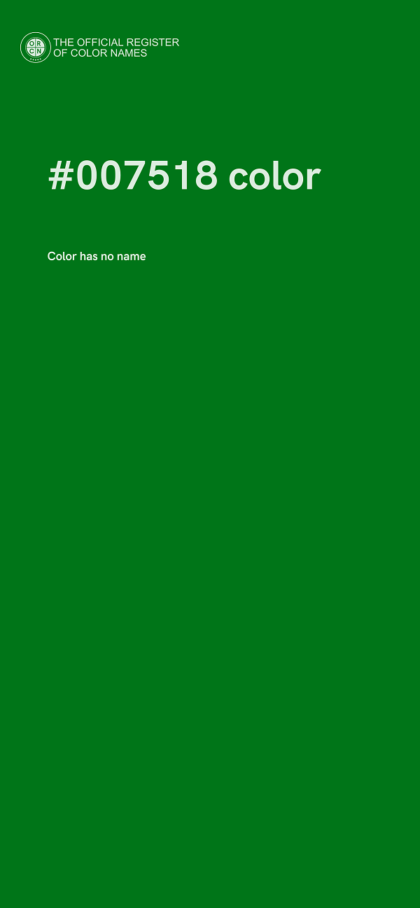 #007518 color image
