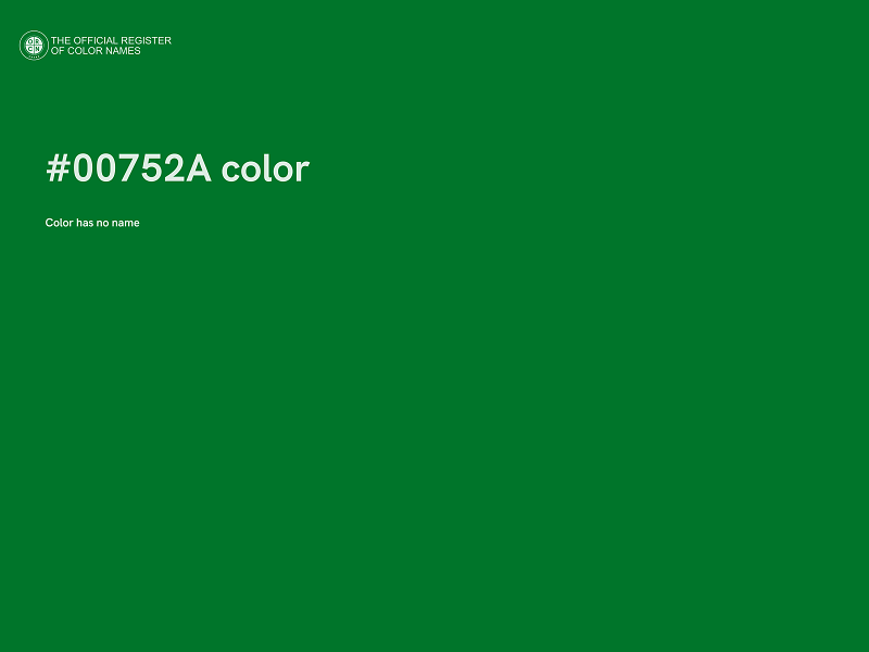 #00752A color image