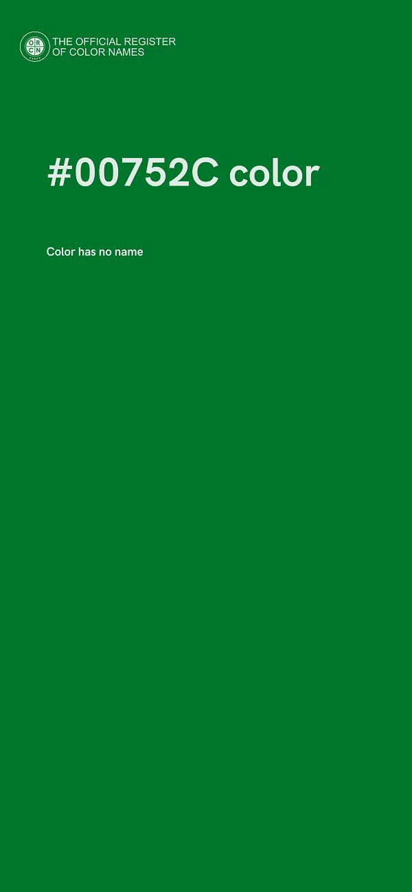 #00752C color image