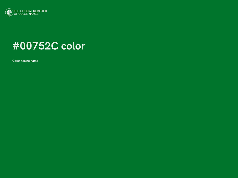 #00752C color image