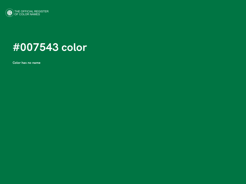 #007543 color image