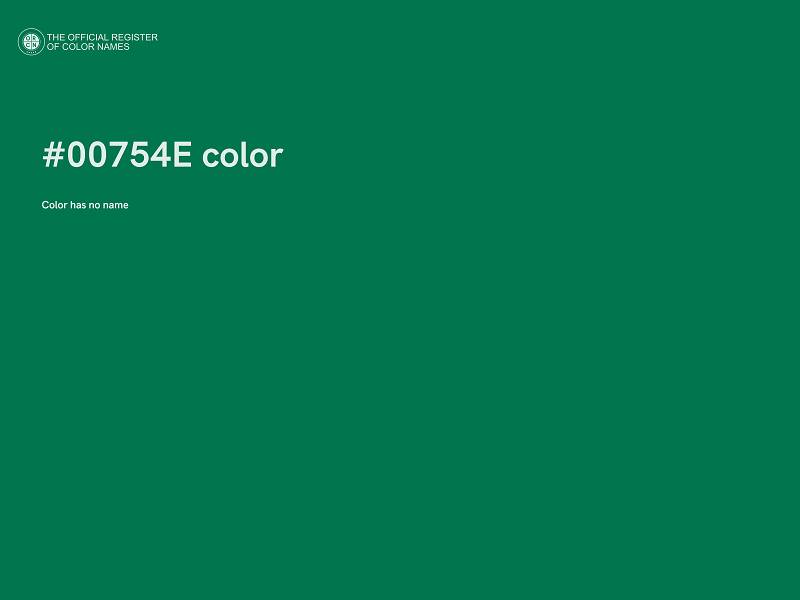 #00754E color image