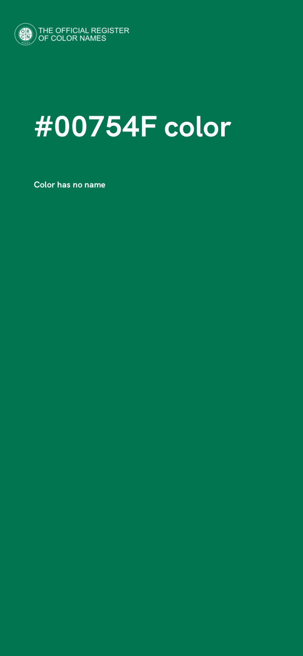 #00754F color image