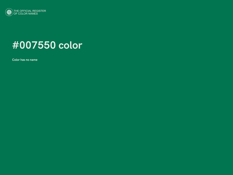 #007550 color image