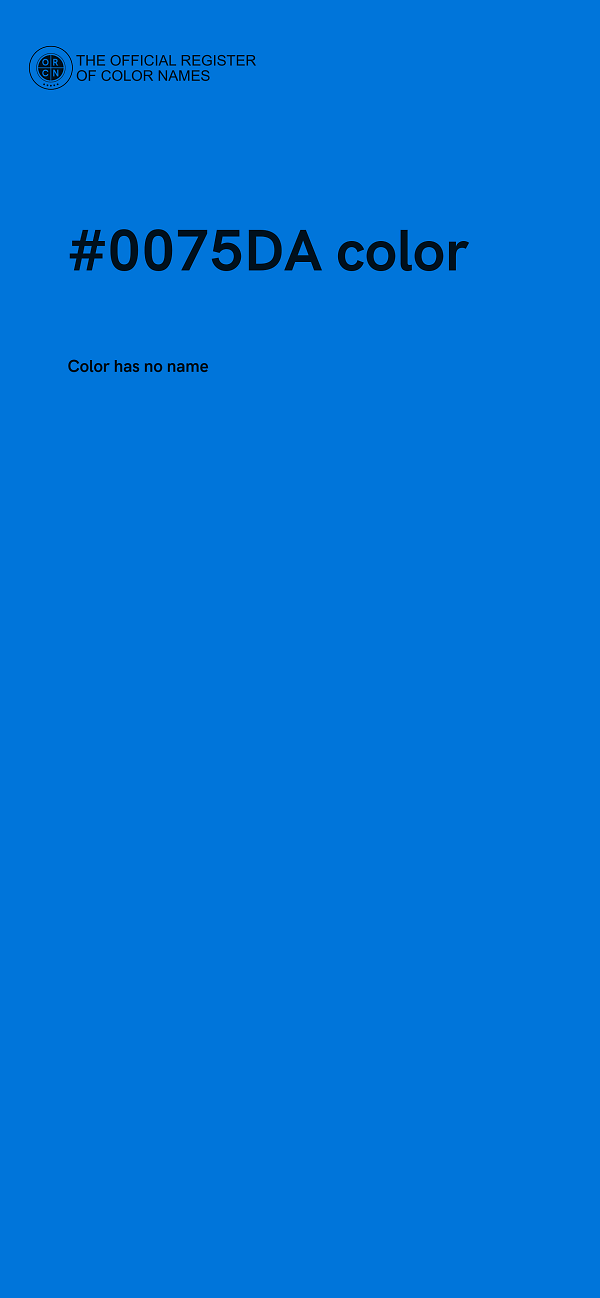 #0075DA color image