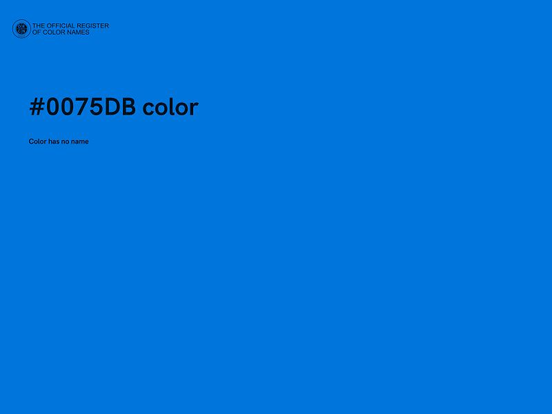 #0075DB color image