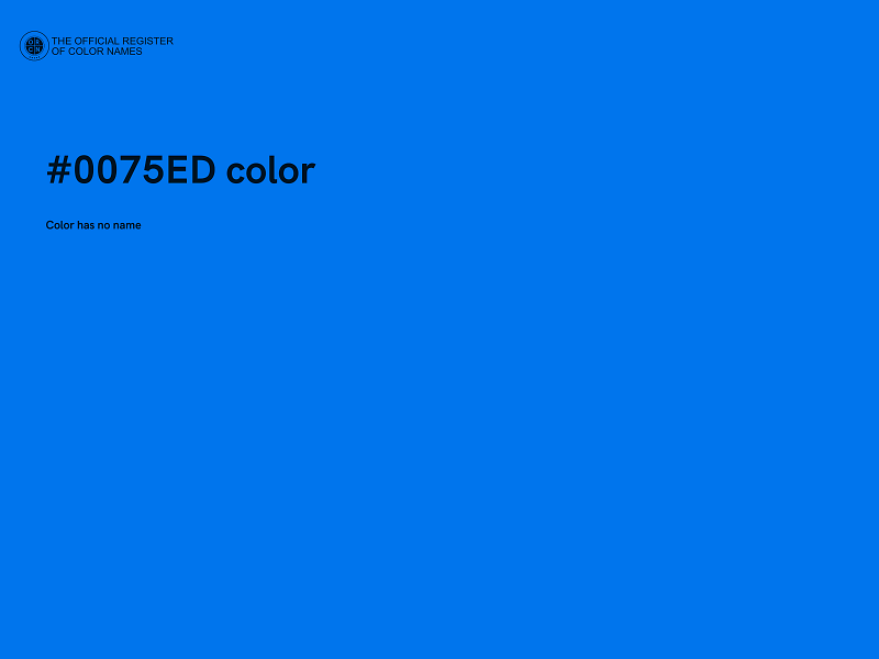 #0075ED color image