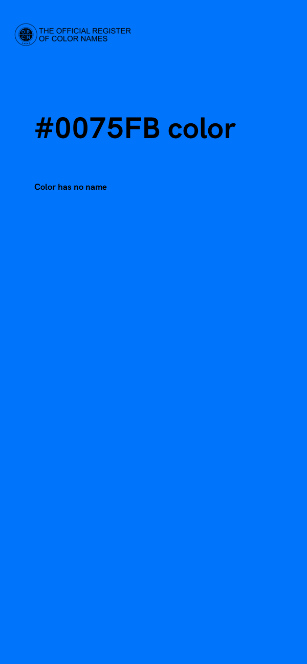 #0075FB color image