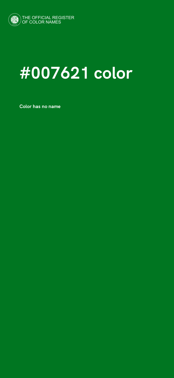 #007621 color image