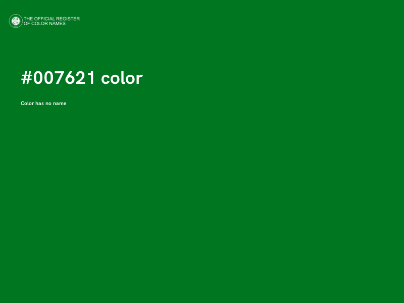 #007621 color image