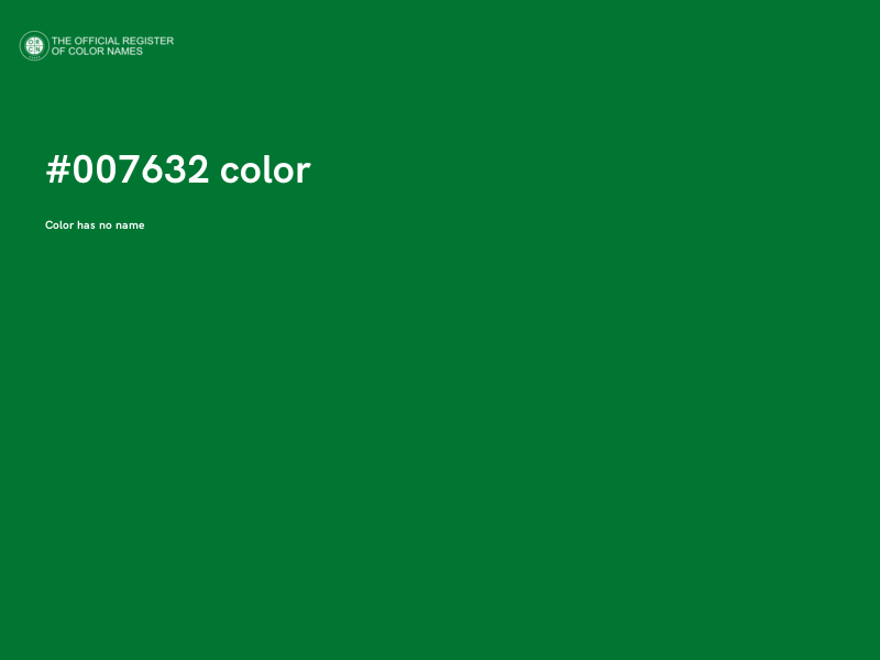 #007632 color image