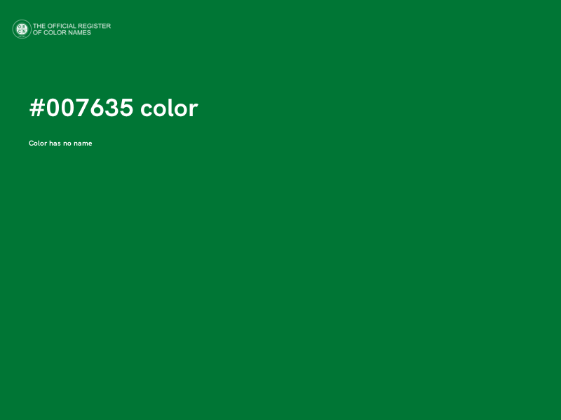 #007635 color image