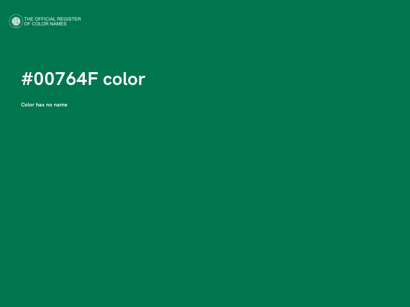 #00764F color image